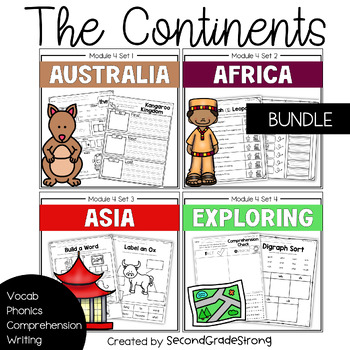 Preview of Geos Level K: The Continents Module 4 BUNDLE