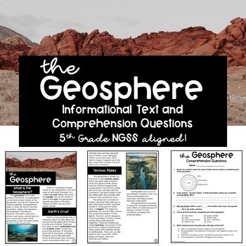 Preview of The Geosphere: Informational Text Passage and Comprehension Questions