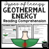 Geothermal Energy Informational Text Reading Comprehension