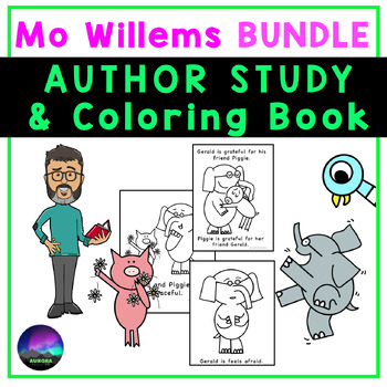 Preview of Mo Willems Author Study | Gerald & Piggie Talk About Feelings Coloring Book