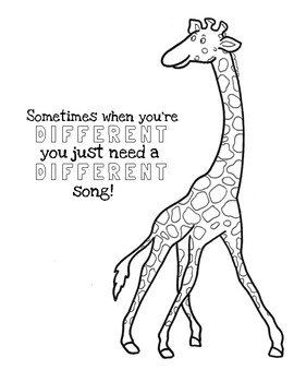 Giraffes Cant Dance Coloring Page