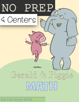 Preview of Gerald and Piggie Math NO PREP