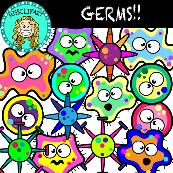Preview of Germ Clipart: Coronavirus (color and B&W){MissClipArt}