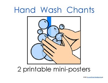 Preview of Virus Hand Washing Chants: 2 printable mini-posters