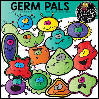 Preview of Germ Pals Clip Art Set {Educlips Clipart}