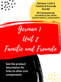 German 1 Familie und Freunde Bundle (slides, Quizlet impor