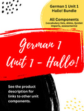 German 1 Unit 1 Hallo! Bundle (slides, Quizlet import, ass