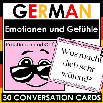 Preview of German - 30 Speaking / Conversation Cards - Emotionen und Gefühle