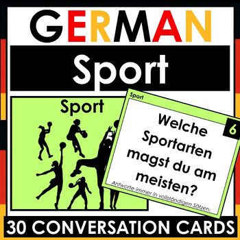 Preview of German - 30 Speaking / Conversation Cards - Sport