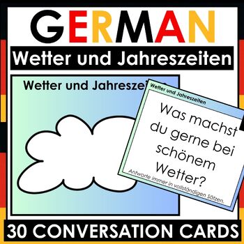 Preview of German - 30 Speaking / Conversation Cards - Wetter und Jahreszeiten