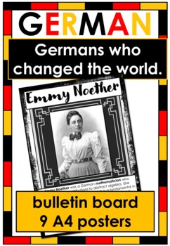 Preview of German - 9 A4 Bulletin Board Posters - Germans from History