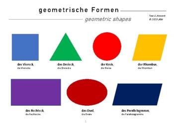 Preview of German A2 - Geometric Shapes & Solids