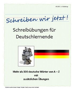Preview of German A1 - Vocabulary Writing Exercise Booklet