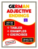 German Adjective Endings - Tables, Examples and Exercises