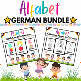German Alphabet Flash Cards & Coloring Pages for Kids BUND