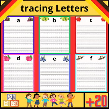 Preview of German Alphabet Handwriting Practice | Small Letters Tracing & print worksheets.