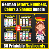 German Alphabet Letters, Numbers, Colors & Shapes - Bundle