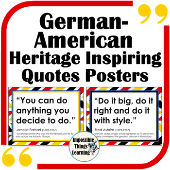 Preview of German-American Heritage Month Posters with Inspirational Quotes
