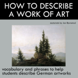 German Art – Vocabulary – Speaking and Writing Exercise