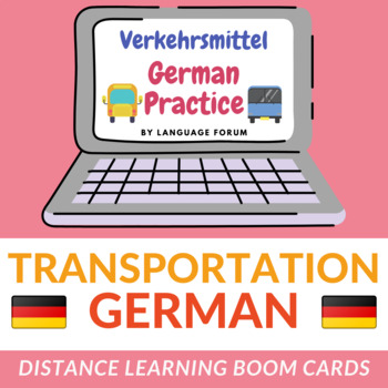 Preview of German BOOM Cards™ Transportation | Transportation German Distance Learning