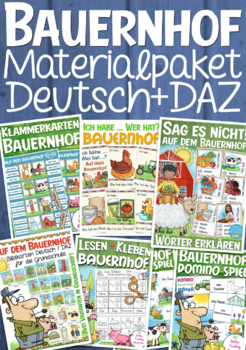 Preview of German BUNDLE: Bauernhof / Tiere Deutsch Materialpaket