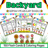 German Backyard Coloring Pages & Flashcards BUNDLE for Kid