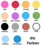 German Basics Printable. Deutsch Klasse: Die Farben und Da