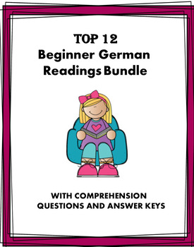 Preview of German Beginner Readings Bundle: 12 Easy Readings on Daily Topics @40% off!