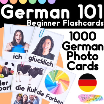 Preview of German Beginner Vocabulary Flashcards Photo Picture Cards Deutsch Foreign