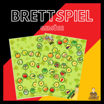 Preview of Vegetables - board game A4 for learning German for kids with Audio