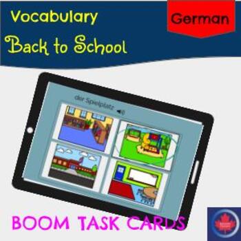 Preview of German Boom Cards: Back to School
