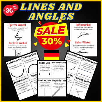 Preview of German Bundle Types of Lines & Angles - Geometry - Straight Line - Measuring
