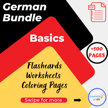 Preview of German Bundle : Worksheets , Flashcards
