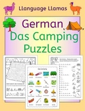 German Camping Vocabulary Puzzles