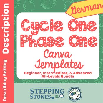 Preview of German Canva Templates for Cycle One Phase One Stepping Stones Curriculum