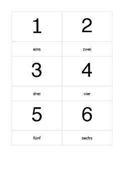 Preview of German Cards - Numbers