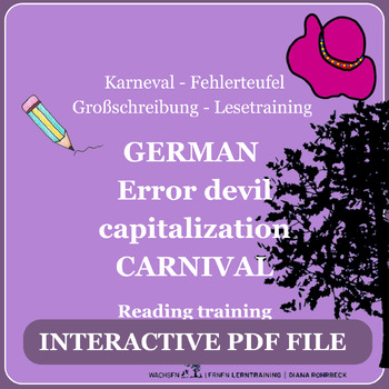 Preview of German: Carnival error devil capitalization - Großschreibung Interactive