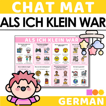 Preview of German Chat Mat - Als Ich Klein War - Describe your Childhood