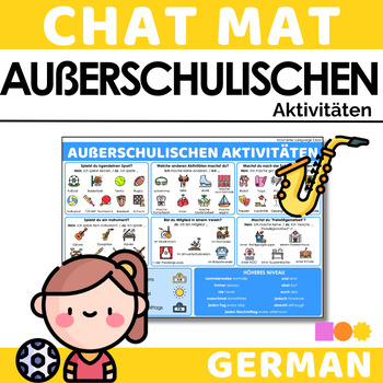 Preview of German Chat Mat - Außerschulischen Aktivitate - Extracurricular Activities