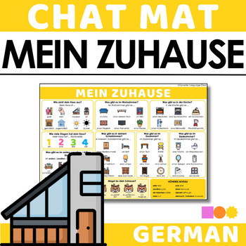 Preview of German Chat Mat - Beschreibe Dein Zuhause - Output Support Mein Zuhause