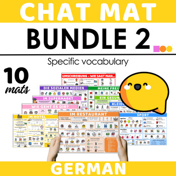 Preview of German Chat Mat Bundle 2 - Specific Topics & Vocabulary (Present)
