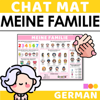 Preview of German Chat Mat - Meine Familie - Describe your Family in German - Guided Output