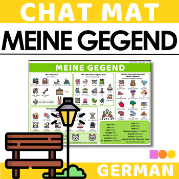 Preview of German Chat Mat - Describe your Neighbourhood - Meine Gegend - Learn German