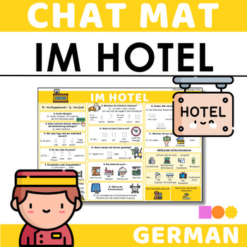 Preview of German Chat Mat - Die Hotel Reservierung - Dialogue for Booking a Room in German