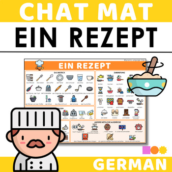 Preview of German Chat Mat - Ein Rezept - Read and Write a Cooking Recipe in German