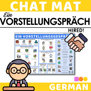 Preview of German Chat Mat - Ein Vorstellungsgespräch - Job Interview - World of Work