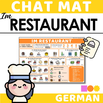 Preview of German Chat Mat - Im Restaurant - Dialogue Support for Ordering Food in German