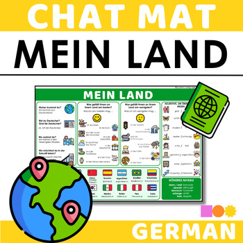 Preview of German Chat Mat - Länder Und Nationalitäten - Describing Places in German