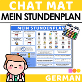 German Chat Mat - Mein Stundenplan - School Timetable - Ge