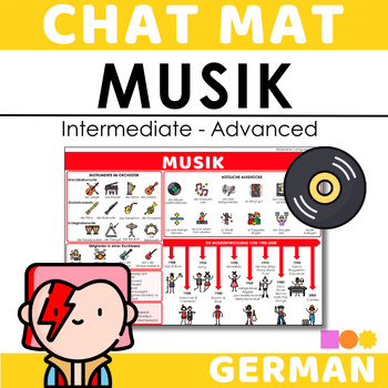 Preview of German Chat Mat - Musik - Intermediate and Advanced German - History of Music